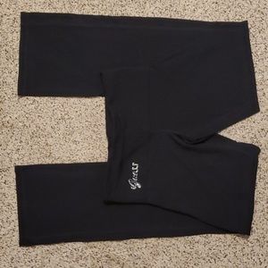 NWOT Guess Rhinstone Logo Straight Leg Stretch Yoga Pants